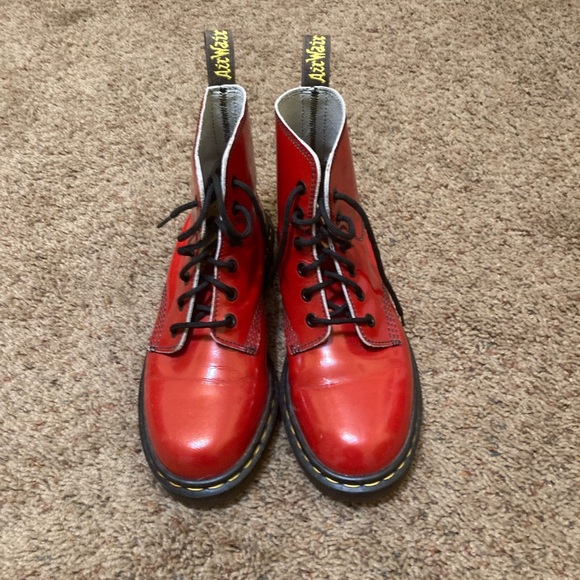 Dr. Martens Shoes - Dr martens Red Leather Shoes boots